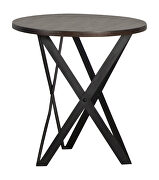 Smokey gray finish top and black legs round coffee table by Coaster additional picture 4