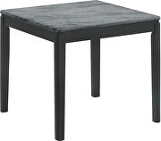 Faux gray marble top and black legs rectangular coffee table by Coaster additional picture 7