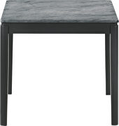 Faux gray marble top and black legs end table by Coaster additional picture 3
