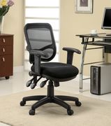 Transitional black office chair w/ black mesh by Coaster additional picture 2