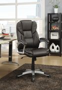 Transitional dark brown bonded leather office chair by Coaster additional picture 3