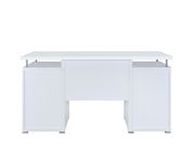 Contemporary white computer desk by Coaster additional picture 2