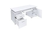 Contemporary white computer desk by Coaster additional picture 3