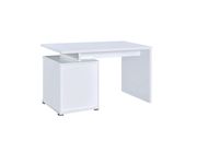 Contemporary white executive desk additional photo 2 of 5