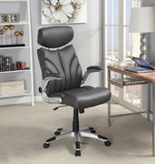 Contemporary grey and silver office chair by Coaster additional picture 2