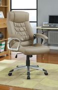 Transitional taupe office chair additional photo 2 of 1
