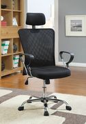 Casual black office chair with headrest by Coaster additional picture 2