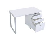 Contemporary white writing desk by Coaster additional picture 3