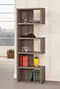 Contemporary weathered gray bookcase additional photo 3 of 2