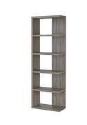 Contemporary weathered grey five-shelf bookcase by Coaster additional picture 6