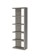 Contemporary weathered grey five-shelf bookcase by Coaster additional picture 7