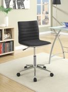 Modern black and chrome home office chair by Coaster additional picture 2