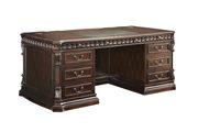 Tucker traditional rich brown executive desk by Coaster additional picture 7