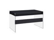 Contemporary glossy black writing desk by Coaster additional picture 3