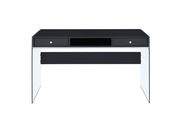 Contemporary glossy black writing desk by Coaster additional picture 7