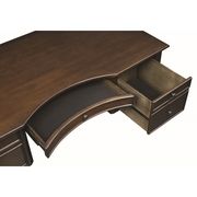 Traditional style chestnut brown finish office desk by Coaster additional picture 2