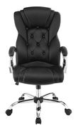 Office chair in black leatherette on wheels by Coaster additional picture 5