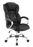 Office chair in black leatherette on wheels by Coaster additional picture 6