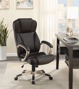 Office chair in dark brown leatherette by Coaster additional picture 5
