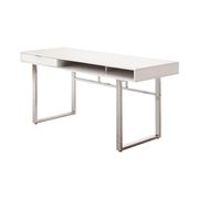 Contemporary glossy white writing desk by Coaster additional picture 2