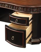 Rowan traditional black and espresso desk by Coaster additional picture 2