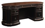 Rowan traditional black and espresso desk by Coaster additional picture 3