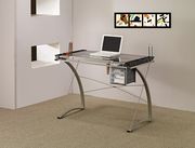 Contemporary glass top drafting desk additional photo 5 of 6