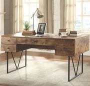 Analiese industrial antique nutmeg writing desk by Coaster additional picture 5