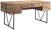 Analiese industrial antique nutmeg writing desk by Coaster additional picture 6
