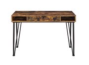 Industrial antique nutmeg writing desk by Coaster additional picture 6