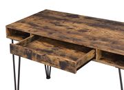 Industrial antique nutmeg writing desk by Coaster additional picture 7