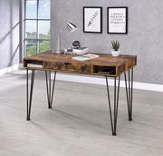 Industrial antique nutmeg writing desk by Coaster additional picture 8