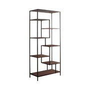 Industrial walnut and black bookcase by Coaster additional picture 3