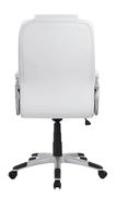 Casual white faux leather office chair by Coaster additional picture 3
