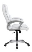 Casual white faux leather office chair by Coaster additional picture 4