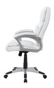 Casual white faux leather office chair by Coaster additional picture 5