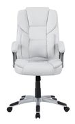 Casual white faux leather office chair by Coaster additional picture 6