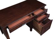 Transitional style office desk in red brown by Coaster additional picture 4