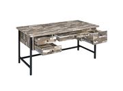 Salvaged cabin wood industrial writing desk by Coaster additional picture 3
