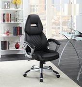 Transitional black high back office chair by Coaster additional picture 8