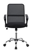 Modern black mesh back office chair additional photo 4 of 5