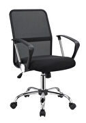 Modern black mesh back office chair by Coaster additional picture 5