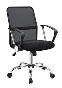 Modern black mesh back office chair additional photo 5 of 5