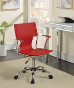 Contemporary red office chair by Coaster additional picture 8