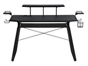 Gunmetal finish metal gaming desk with usb ports by Coaster additional picture 3