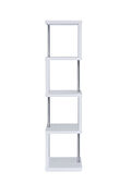 Modern white four-tier bookcase by Coaster additional picture 3