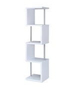Modern white four-tier bookcase by Coaster additional picture 4