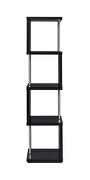 Modern black four-tier bookcase by Coaster additional picture 3