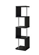 Modern black four-tier bookcase by Coaster additional picture 4