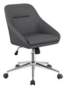 Gray leatherette upholstery office chair with casters by Coaster additional picture 2